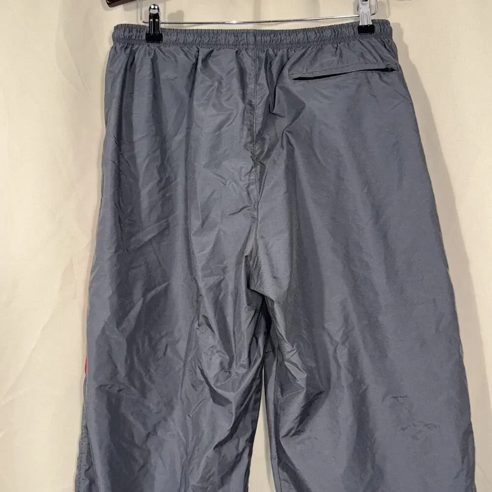 Vintage Nike Windbreaker Track Pants Mens Large Gray Red Mesh Lined Y2K Joggers